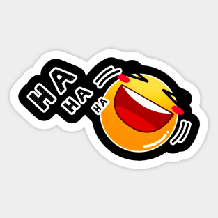 Yellow laughing emoji Sticker